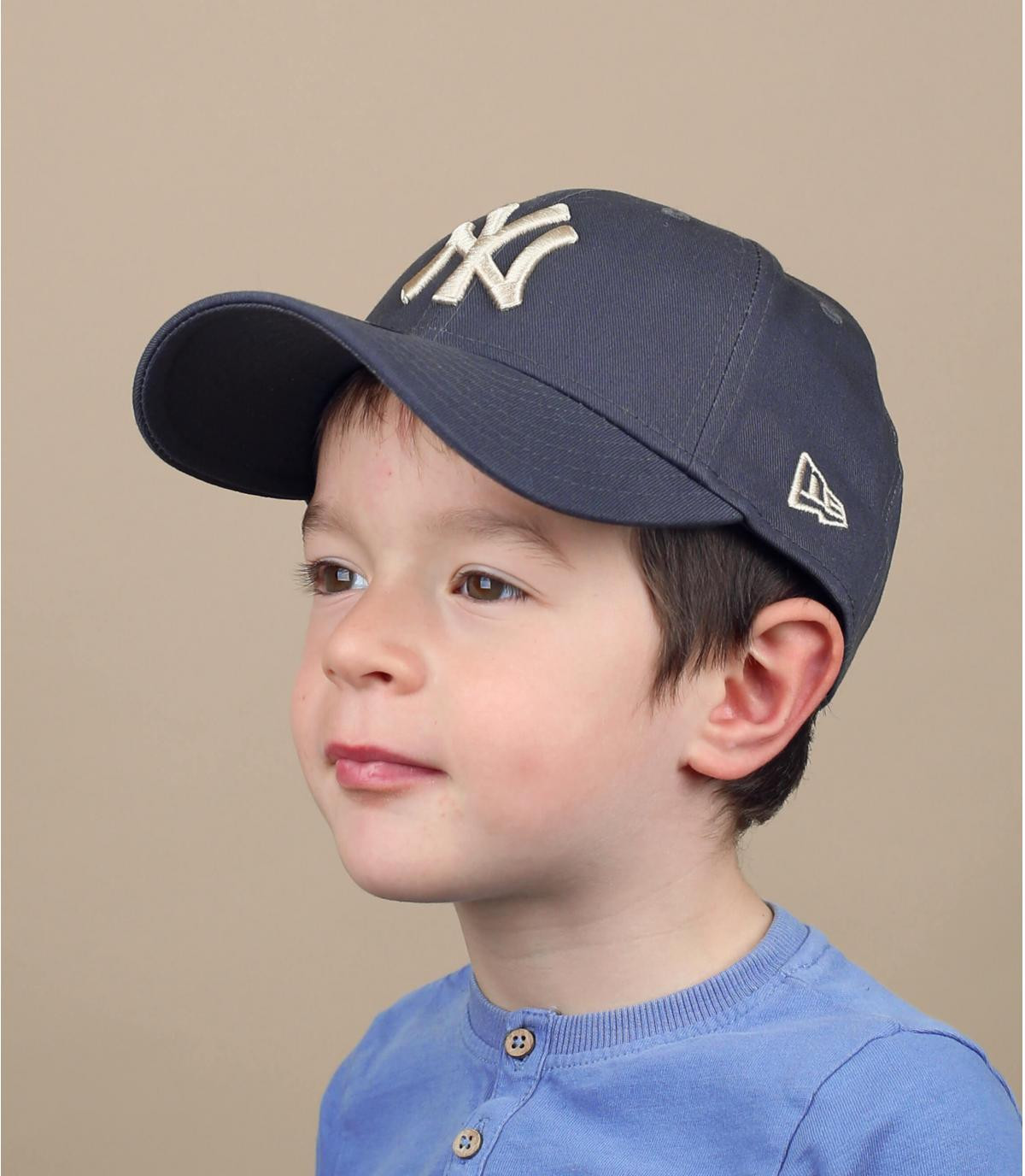 Cappellino grigio per bambini NY Kids League Ess 940 NY graphite stone